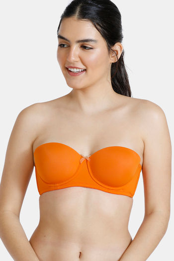 Buy Zivame Damask Padded Wired 3/4th Coverage T-Shirt Bra - Autumn Maple